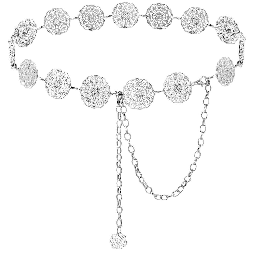 8219 Waist Chain For Women Metal Body Belt Belly Jewelry For Dresses Jeans